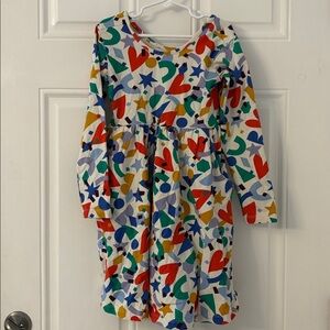 Hanna Andersson shapes colorful dress sz 6-7
